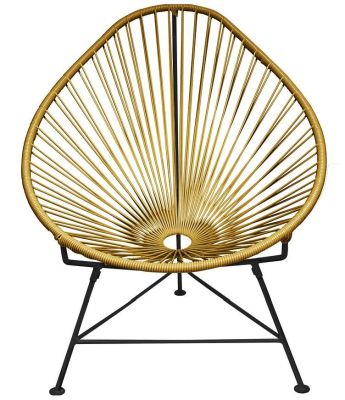 Acapulco Chair (Gold Weave on Black Frame)