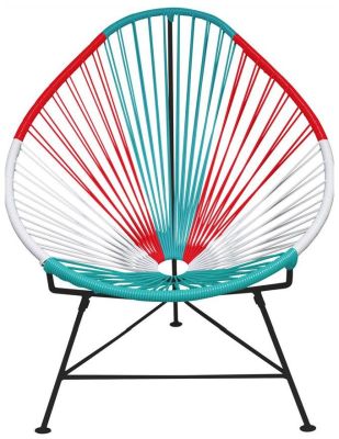 Acapulco Chair (Mexico Weave on Black Frame)