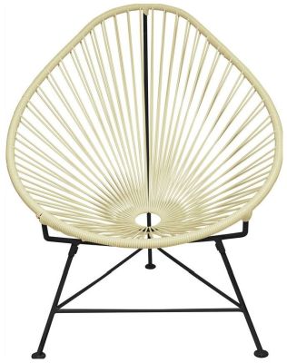 Acapulco Chair (Ivory Weave on Black Frame)