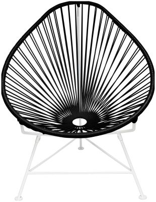 Acapulco Chair (Black Weave on White Frame)