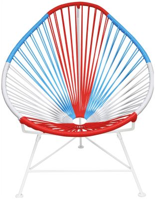 Acapulco Chair (USA Weave on White Frame)