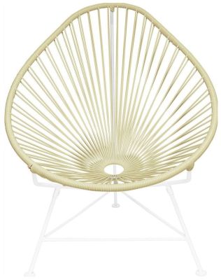 Acapulco Chair (Ivory Weave on White Frame)