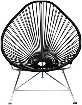 Acapulco Chair (Black Weave on Chrome Frame)