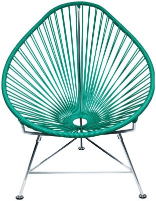 Acapulco Chair (Turquoise Weave on Chrome Frame)