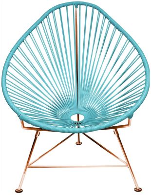 Acapulco Chair (Blue Weave on Copper Frame)