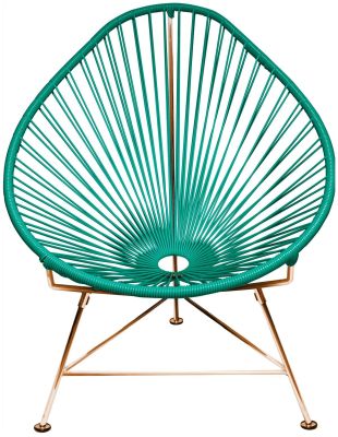 Acapulco Chair (Turquoise Weave on Copper Frame)