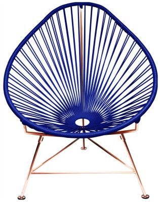 Acapulco Chair (Deep Blue Weave on Copper Frame)