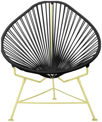 Acapulco Chair (Black Weave on Yellow Frame)