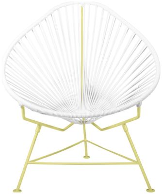 Acapulco Chair (White Weave on Yellow Frame)
