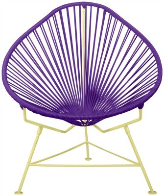Acapulco Chair (Purple Weave on Yellow Frame)