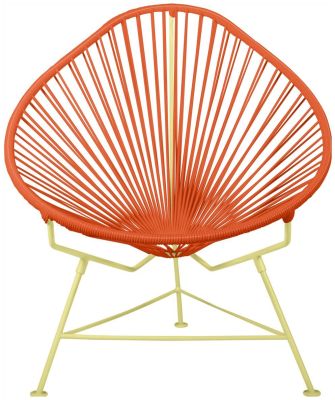 Acapulco Chair (Orange Weave on Yellow Frame)