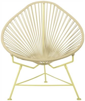 Acapulco Chair (Ivory Weave on Yellow Frame)