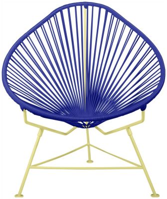 Acapulco Chair (Deep Blue weave on Yellow Frame)