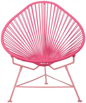 Acapulco Chair (Pink Weave on Coral Frame)