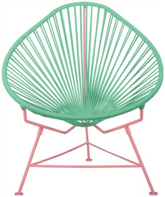 Acapulco Chair (Mint Weave on Coral Frame)