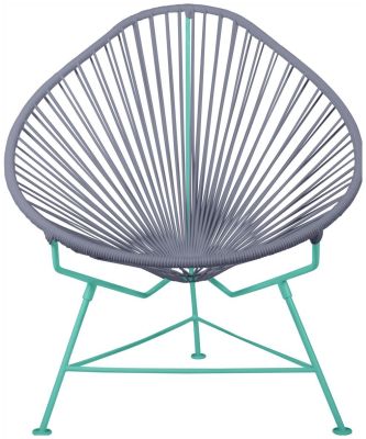 Acapulco Chair (Grey Weave on Mint Frame)