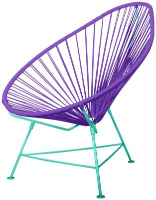 Acapulco chair (Purple Weave on Mint Frame)