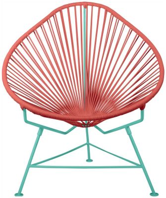 Acapulco Chair (Coral Weave on Mint Frame)