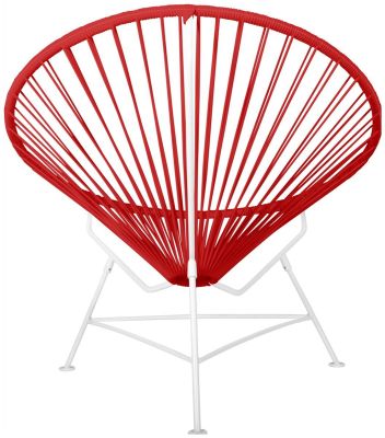 Innit Chair (Red Weave on White Frame)