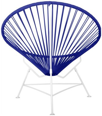Innit Chair (Deep Blue Weave on White Frame)