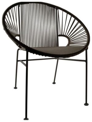 Concha Chair (Black Weave on Black Frame)