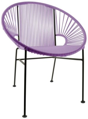 Concha Chair (Orchid Weave on Black Frame)