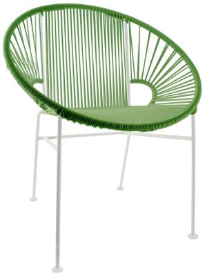 Concha Chair (Cactus Weave on White Frame)