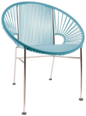Concha Chair (Blue Weave on Chrome Frame)