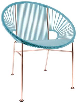 Concha Chair (Blue Weave on Copper Frame)
