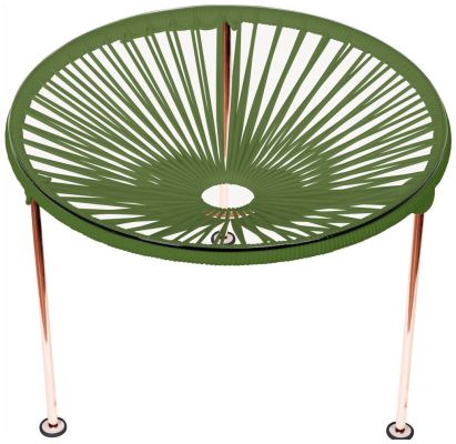 Zicatela Table (Cactus weave on Copper Frame)