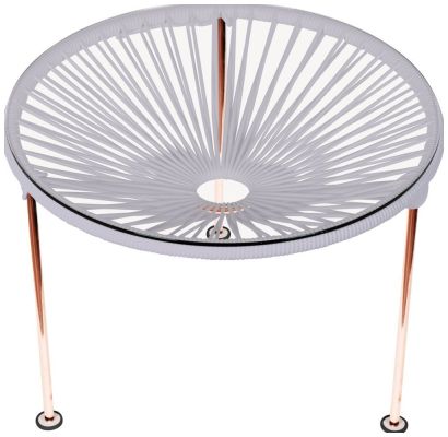 Zicatela Table (Clear Weave on Copper Frame)