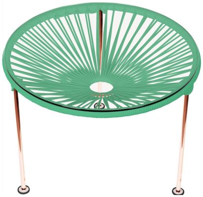 Zicatela Table (Mint Weave on Copper Frame)