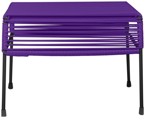 Atom Ottoman (Purple Weave on Black Frame)