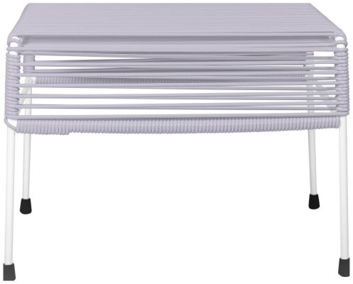 Atom Ottoman (Clear Weave on White Frame)