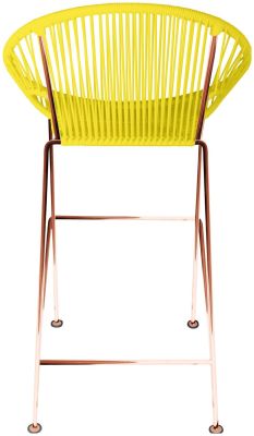 Puerto Bar Stool (Yellow Weave on Copper Frame)