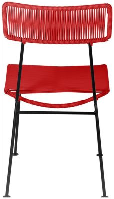 Hapi Chaise (Tissage Rouge sur Base Noire)