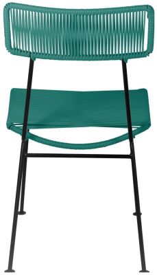 Hapi Chaise (Tissage Turquoise sur Base Noire)