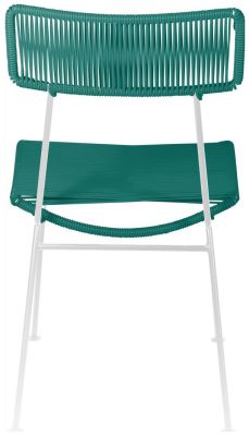 Hapi Chaise (Tissage Turquoise sur Base Blanche)