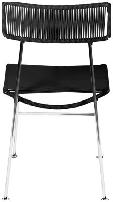 Hapi Chaise (Tissage Noir sur Base Chrome)