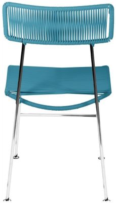 Hapi Chaise (Tissage Bleu sur Base Chromée)