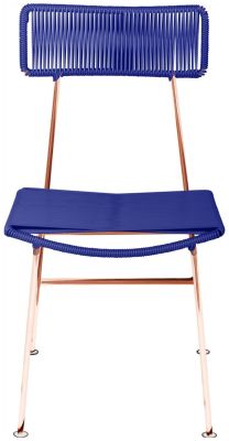 Hapi Chaise (Tissage Bleu Profond sur Base Cuivre)