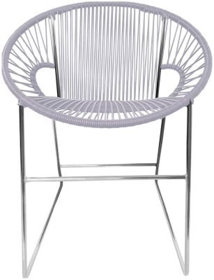 Puerto Dining Chair (Clear Weave on Chrome Frame)