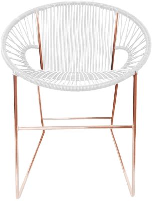 Puerto Dining Chair (White Weave on Copper Frame)