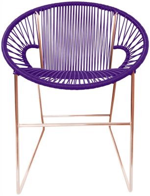 Puerto Dining Chair (Purple Weave on Copper Frame)