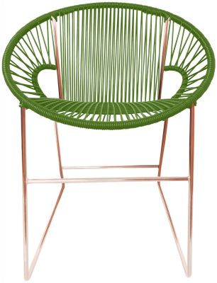 Puerto Dining Chair (Cactus Weave on Copper Frame)