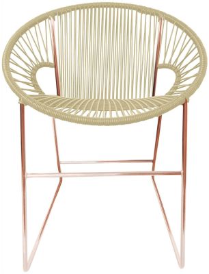 Puerto Dining Chair (Ivory Weave on Cooper Frame)