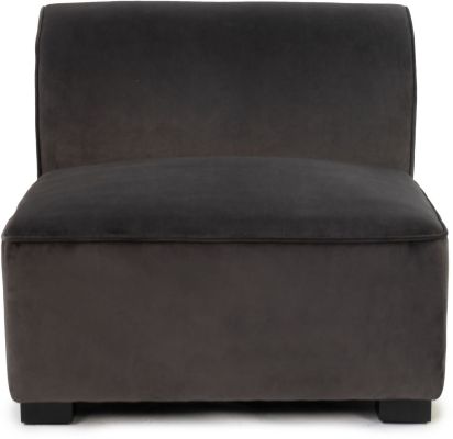 Delfina Armless Chair (Dark Grey)