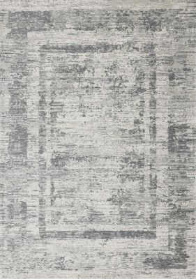 Cathedral Faded Borders Rug (6 x 8 - Grey)