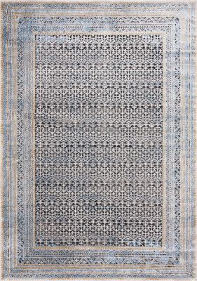 Darcy Iridescent Traditional Plush Rug (7 x 9 - Blue Brown Grey)