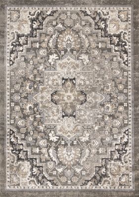 Hayden Elegant Classic Border Rug (Taupe & Grey - 5'3x 7'7)